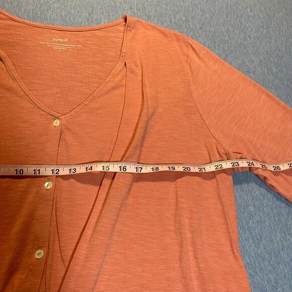 Pure Jill by J. Jill Women's XL Cotton Cross-Front Top In Soft Pink - Picture 7 of 7